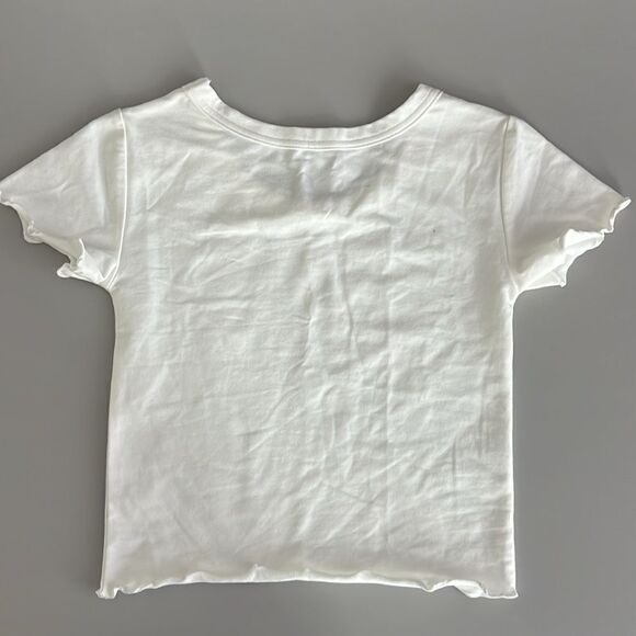 New Rumored Fitted White Cropped T-shirt Size XS - Picture 4 of 4